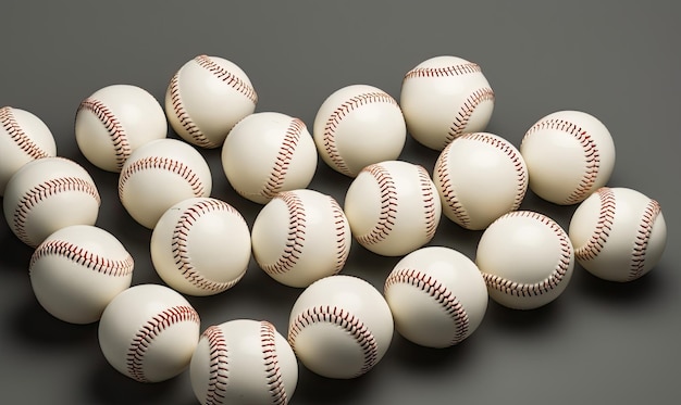 A Pile of Baseballs Resting on a Table