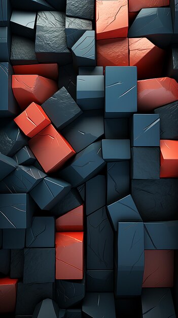 Photo a pile of black cubes with one that has the word  x  on it