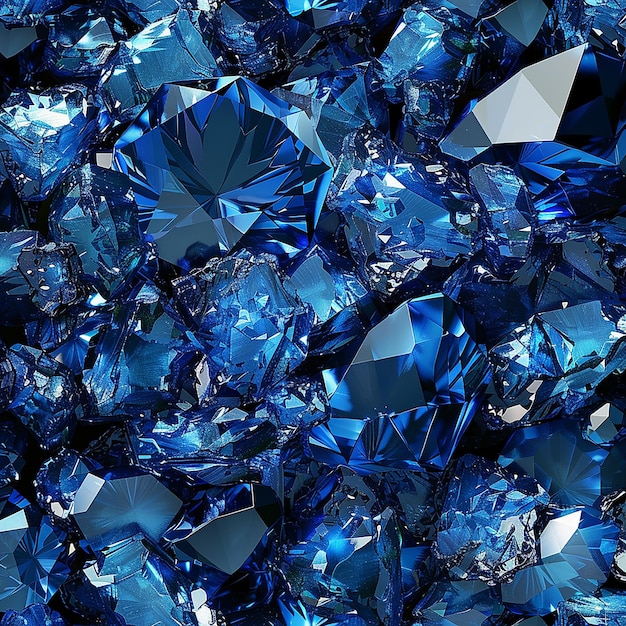 Photo a pile of blue diamonds with the word quot blue quot on it