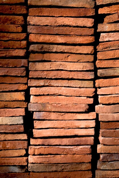 Pile of brick block used for industrial in residential building construction site