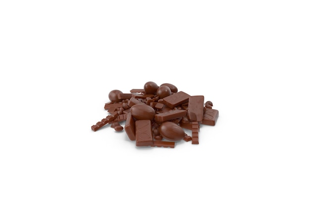 Pile of Chocolate Covered Rods with Nuts