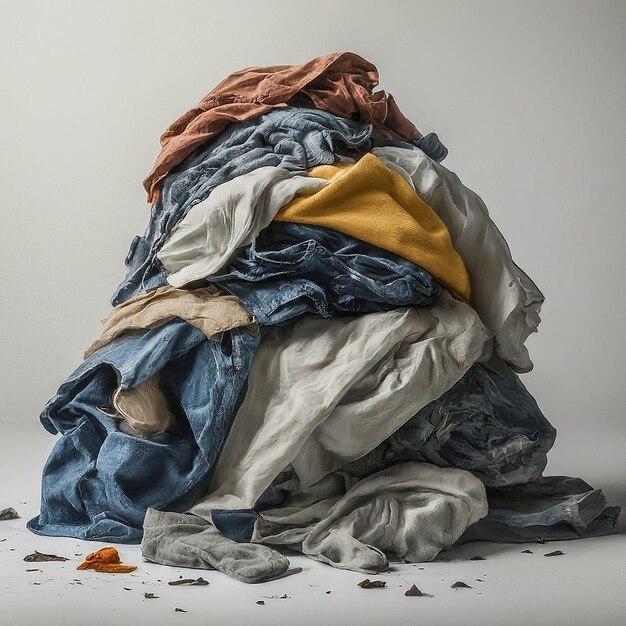 Photo a pile of clothes with a yellow top that says quot tp quot