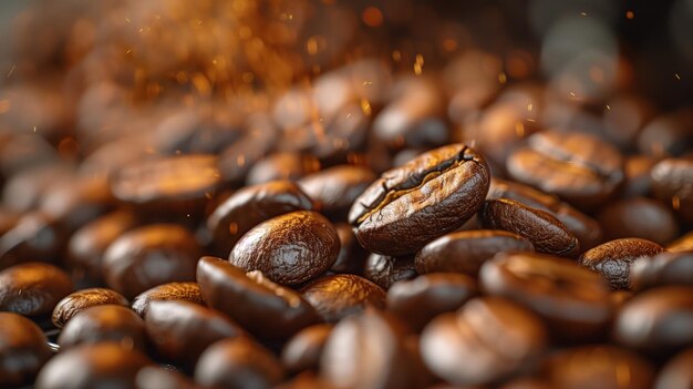 a pile of coffee beans with a pile of coffee beans