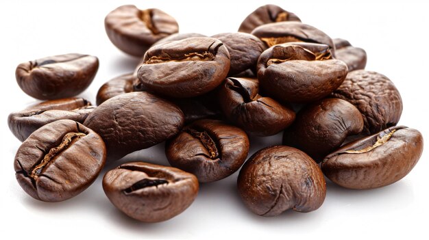 a pile of coffee beans with the word coffee on it