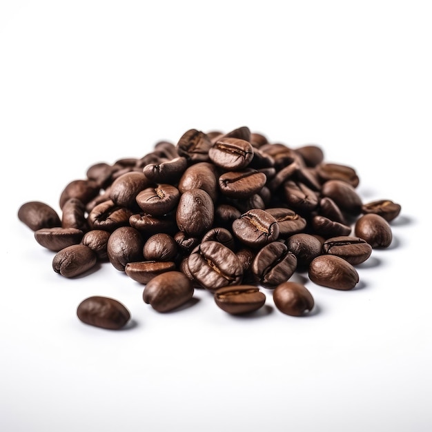 A pile of coffee beans with the word coffee on it