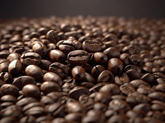 Pile of coffee beans