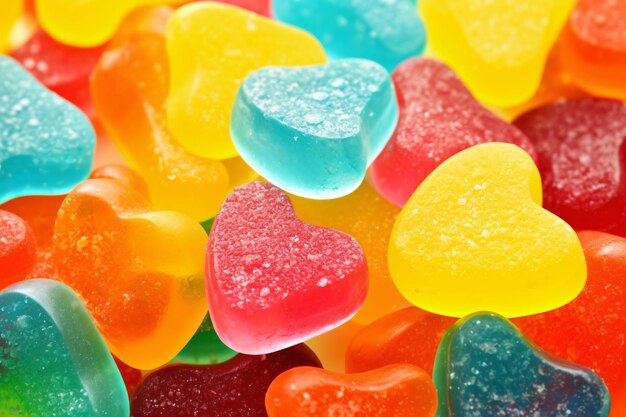 a pile of colorful candy