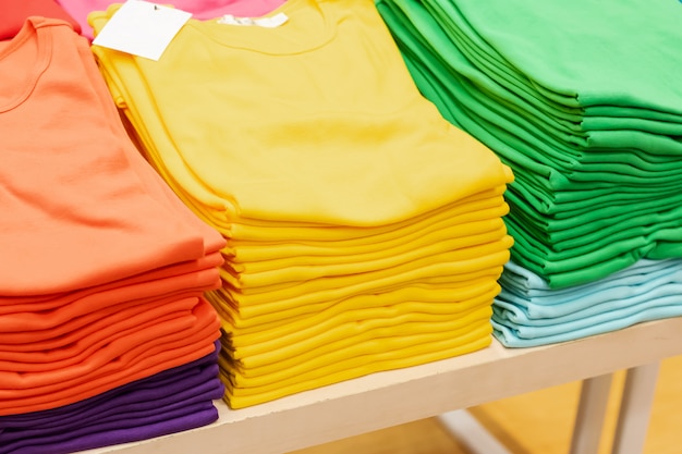 Pile of colorful clothes