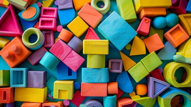 Photo a pile of colorful plastic objects including one that says quot i love quot