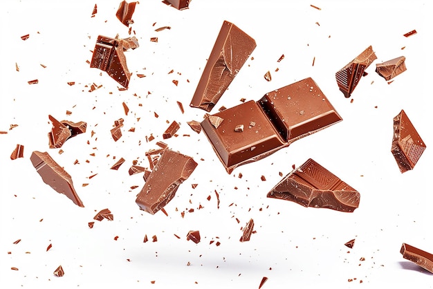 A Pile of Dark Chocolate with a Bite Taken Out