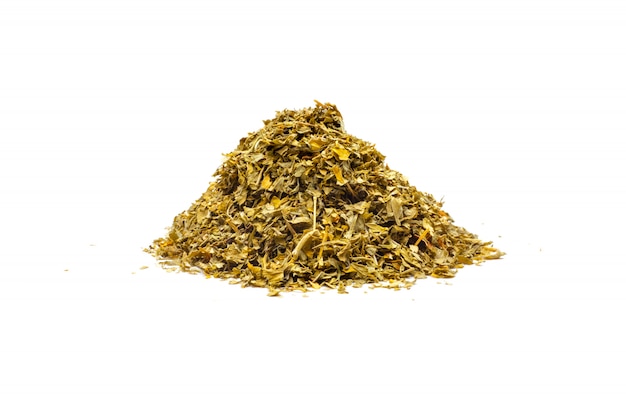 Pile of dried oregano 