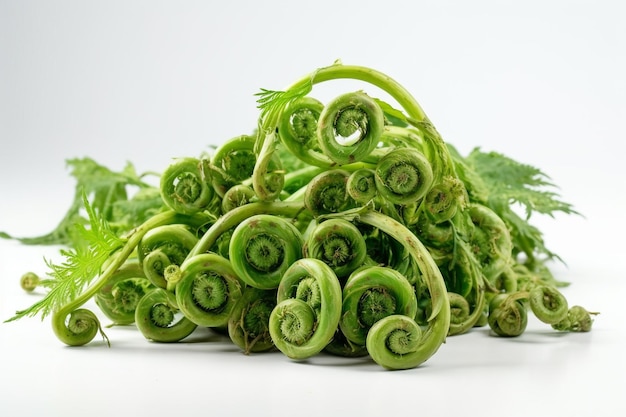 A pile of fern leaves with the word fern on the side