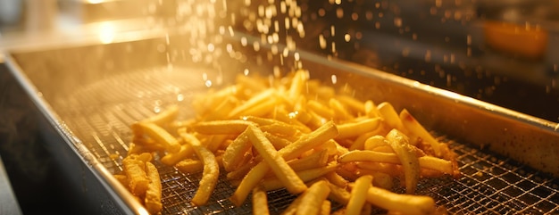 Pile of French Fries on Metal Tray