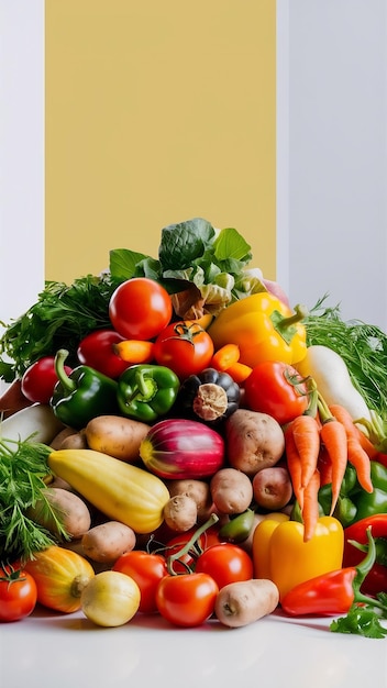 Pile of fresh vegetables