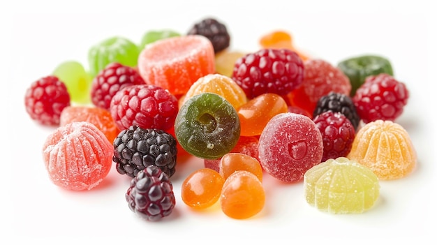 a pile of frozen fruit including raspberries raspberries and kiwi