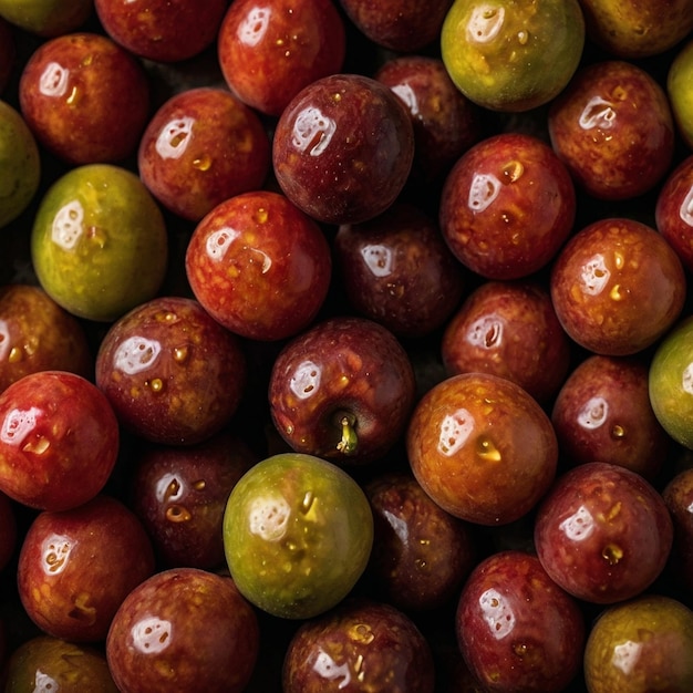 Photo a pile of fruit with a number on it