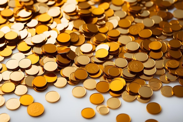 pile of gold coins background generative ai