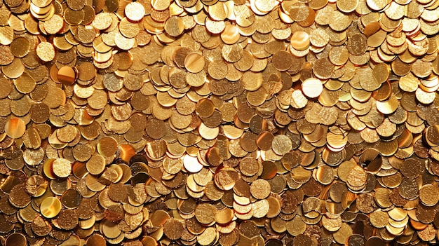 Photo a pile of gold coins with the word  gold  on the top