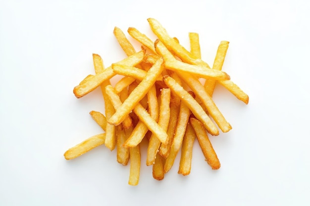 A pile of golden fried potato sticks