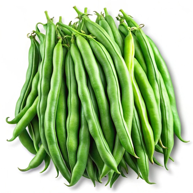 Photo a pile of green beans with the word  im not sure what it is