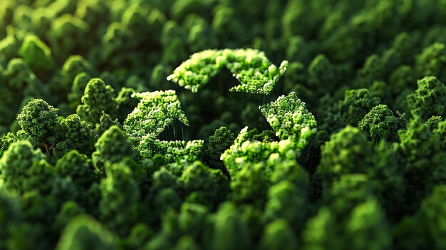 a pile of green broccoli with a square shape in the middle