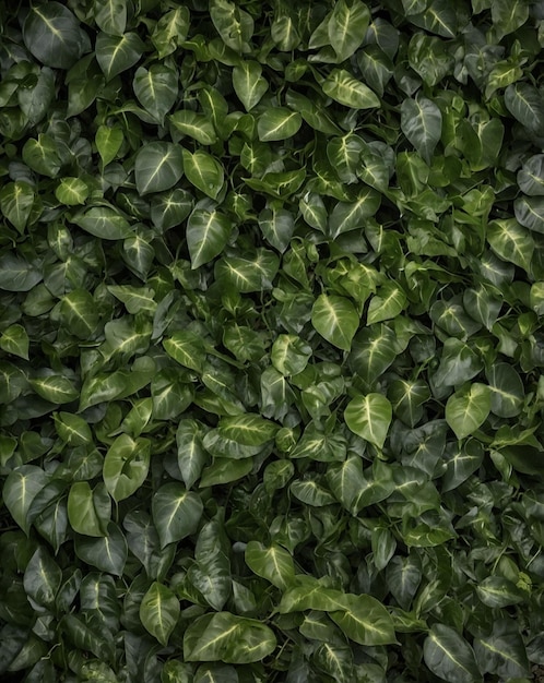 a pile of green ivy leaves with a white background