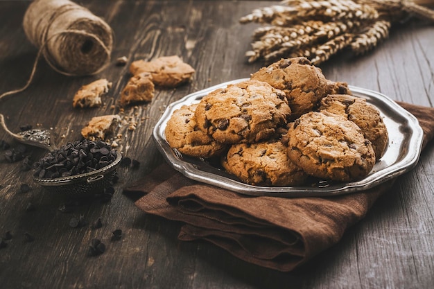 Pile of homemade cookies