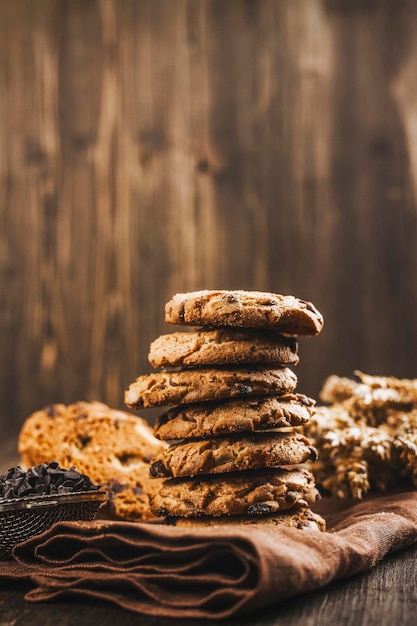 Pile of homemade cookies