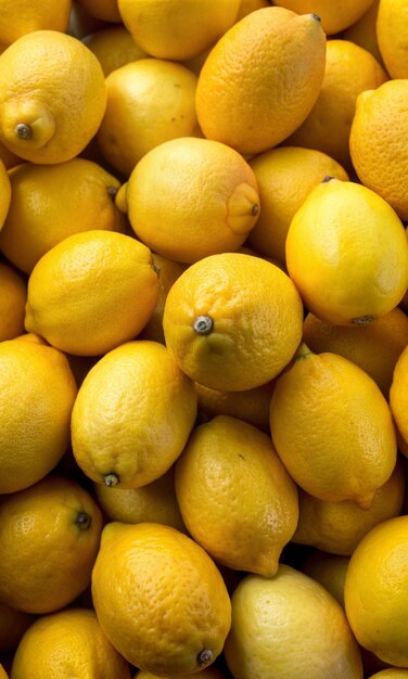 a pile of lemons with a black dot on the top