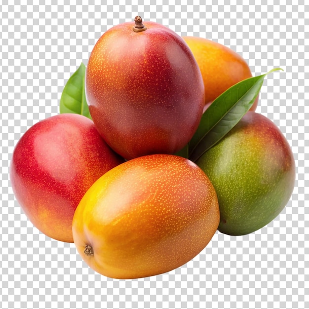 A pile of mangoes on transparent background