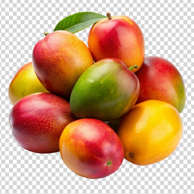 A pile of mangoes on transparent background