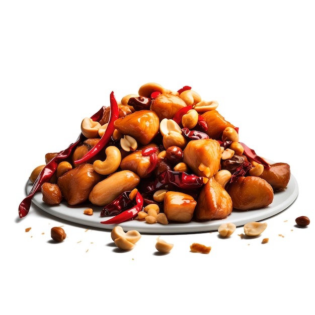 A pile of nuts and peanuts on a plate