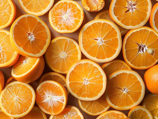 a pile of oranges with a white star on the top