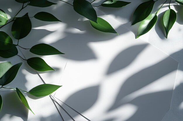 Pile of paper with ficus shadows