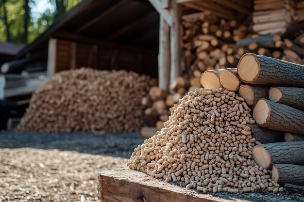 Photo a pile of peanuts that are on a table