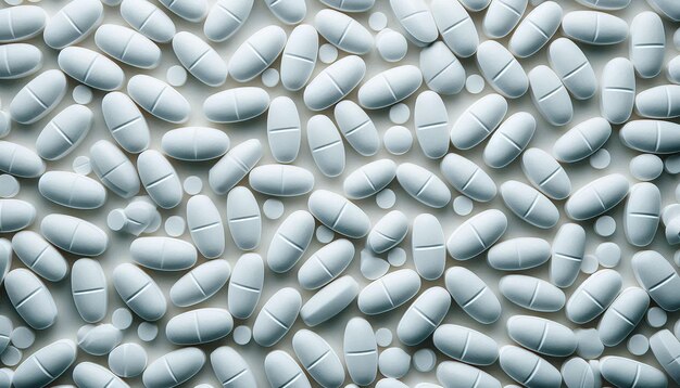 Photo a pile of pills that are white