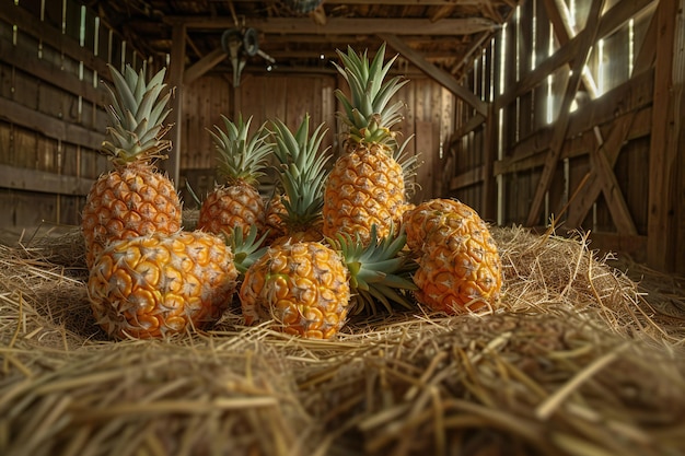 a pile of pineapples with the word pineapple on them