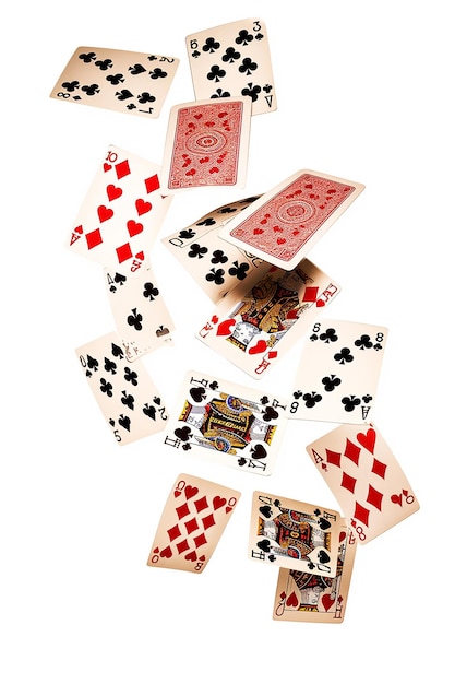 Photo a pile of playing cards with the word quot king quot on the top