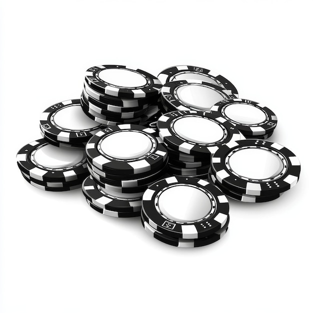 Photo a pile of poker chips with the word  the top  on the bottom