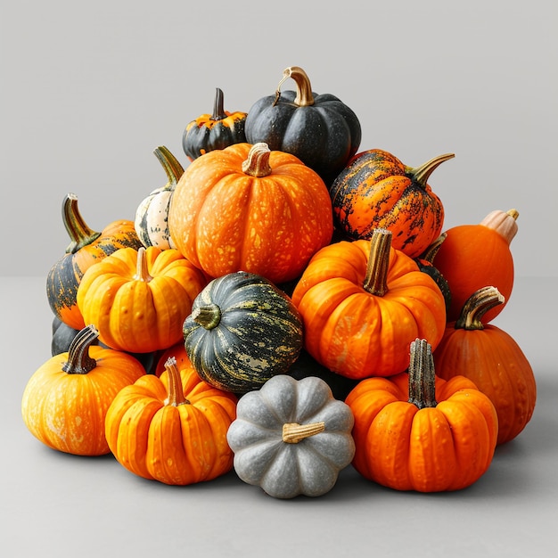 a pile of pumpkins with the word pumpkins on them