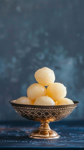 Pile of Rassgulla or Rosogolla in a bowl