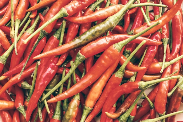 Pile of Red hot Chillies Background and pattern