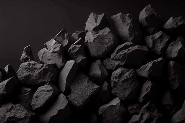 A pile of rocks sitting next to each other generative AI