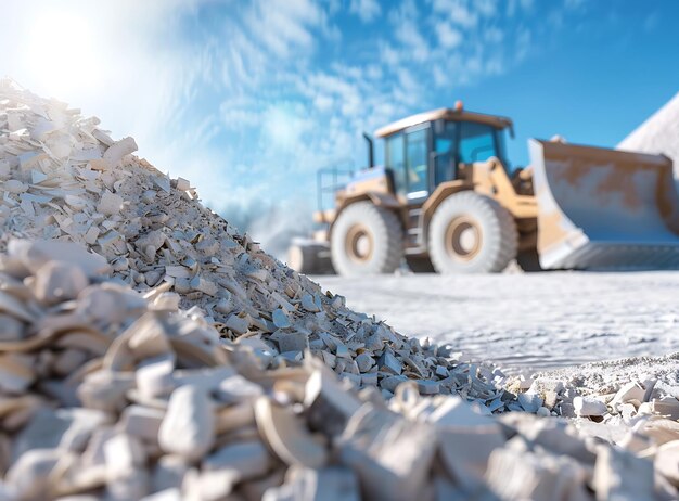 Photo a pile of rocks with a blue sky in the background