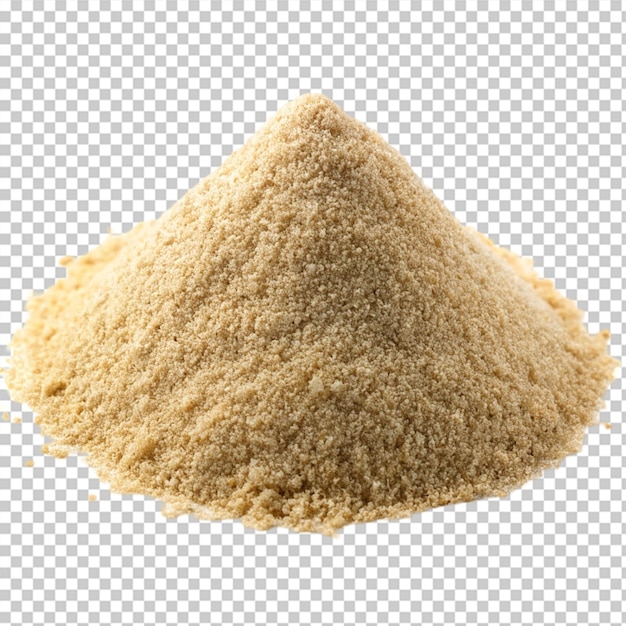 Pile of sand isolated on transparent background