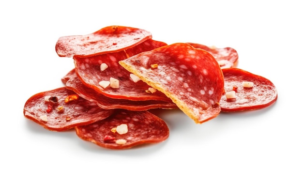 a pile of sliced red pepper slices.