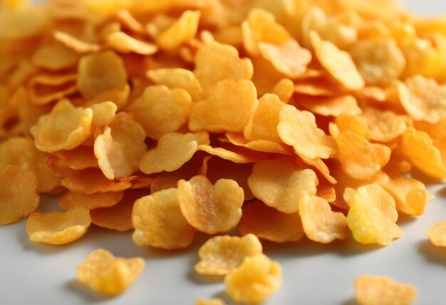 Photo a pile of small orange chips that are on a table