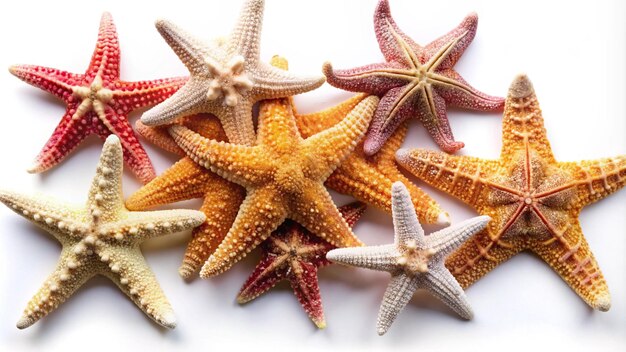 Photo a pile of starfish with one that says starfish on the bottom