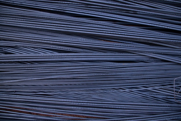 Pile of steel wire for construction work Closeup