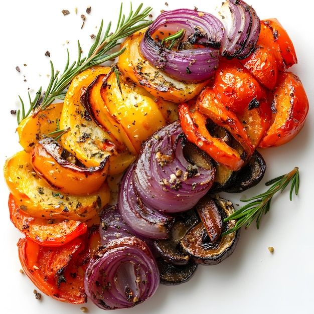 Photo a pile of vegetables with a green pepper on top of them